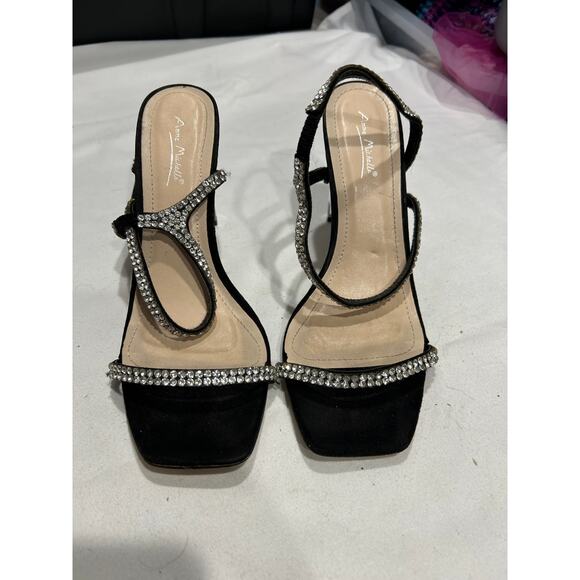 Pre Owned Anne Michelle Open Toe High Heels 4” W Size 10 - Picture 1 of 6